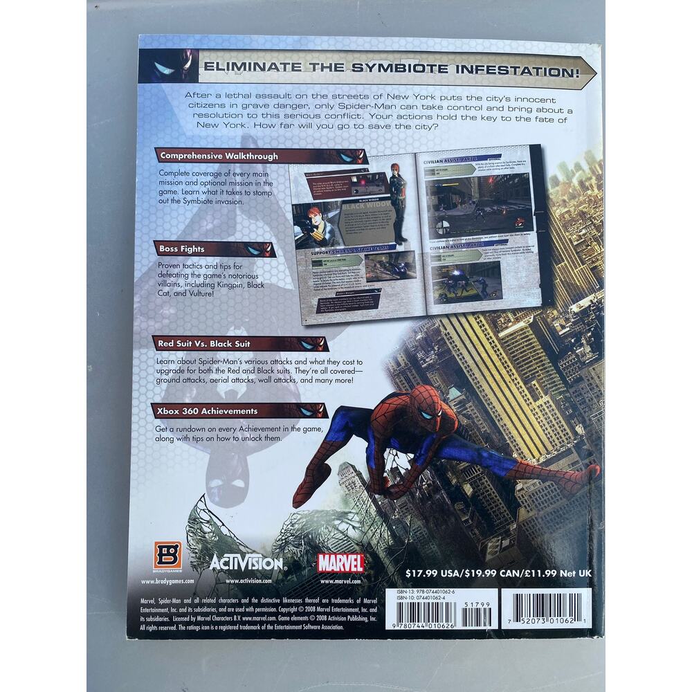 Spider-Man Web of Shadows Strategy Guide Brady Games 2008 - Picture 2 of 2